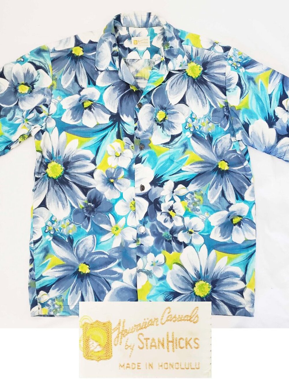 Hawaiian Casuals Stan Hicks Men's Vintage Hawaiian Aloha Floral Shirt MCM XL